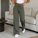 (Compre 2 e Leve 3) Calça Pantalona Mari em Malha de Seda Gelo e Poliéster