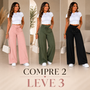 (Compre 2 e Leve 3) Calça Pantalona Mari em Malha de Seda Gelo e Poliéster